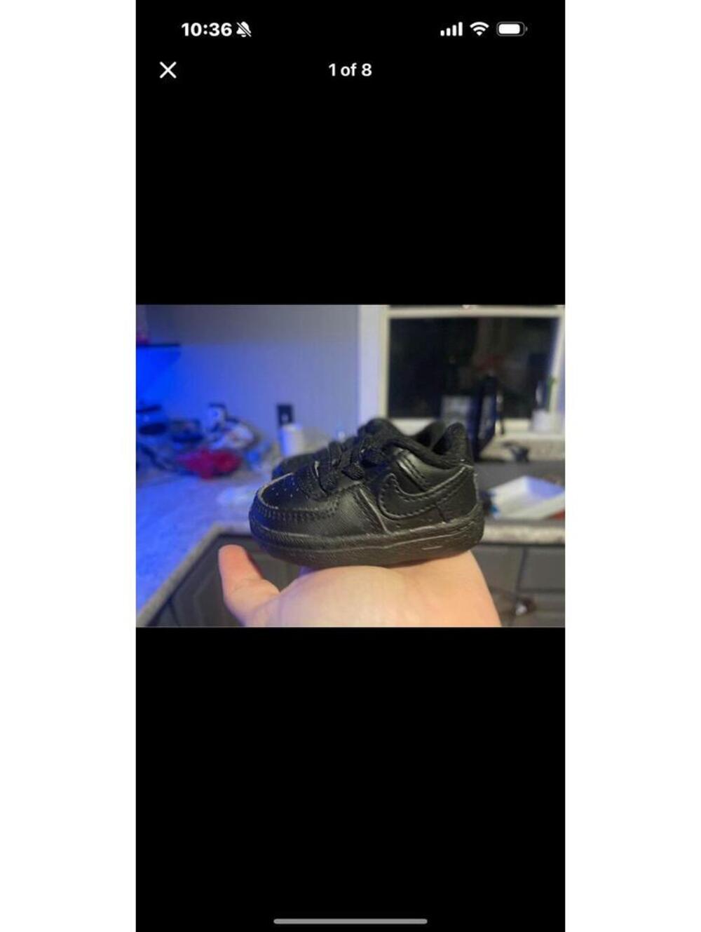 nike air force 1 crib baby bootie sneakers size 1C